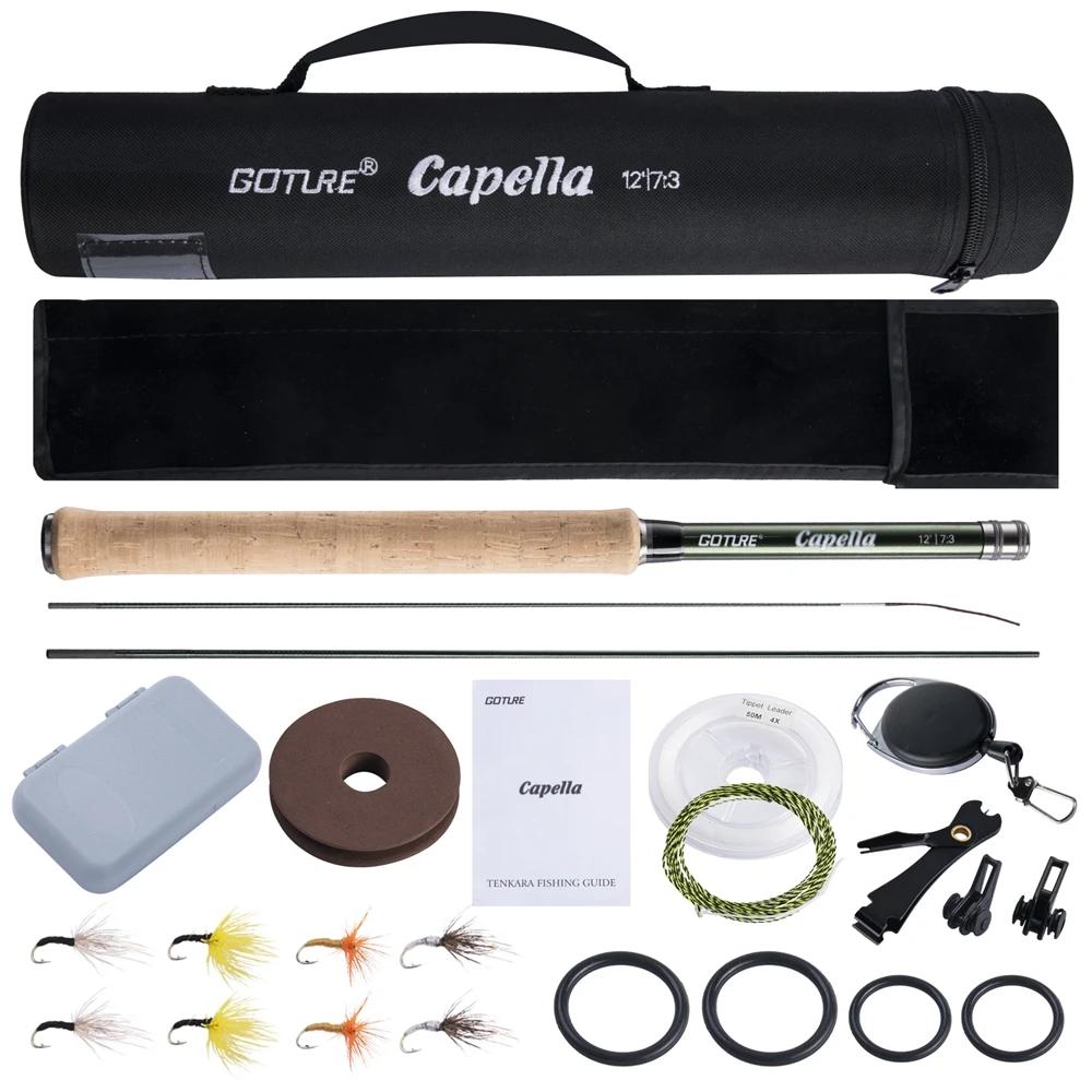 Goture – canne à pêche Tenkara ultralégère de 3.6m, accessoire en Fiber de carbone, avec ligne, leur
