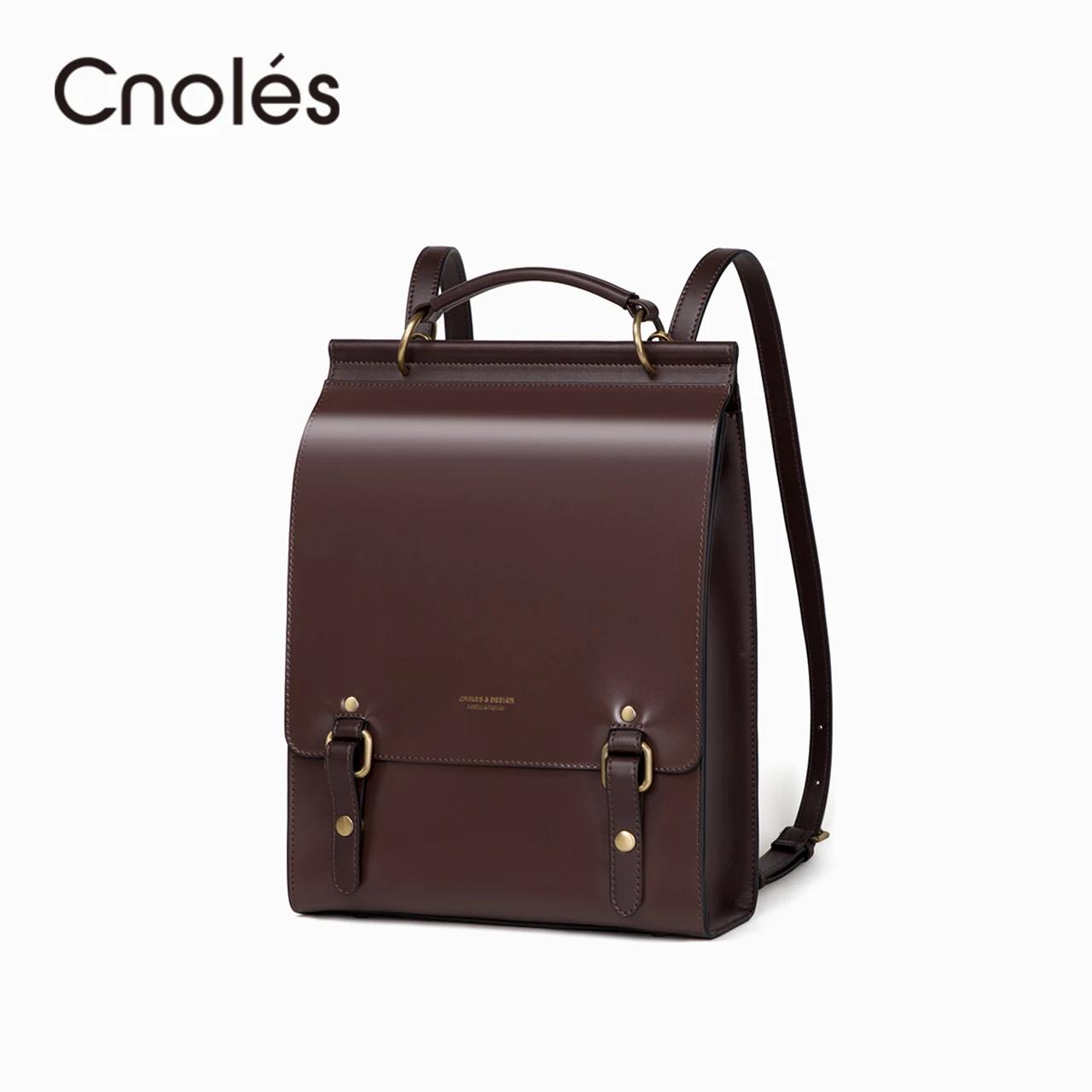 Cnoles femmes sacs à dos en cuir sac à main sacs à bandoulière femme Vintage voyage sac à dos décont