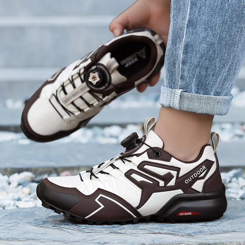 Chaussures d'extérieur pour hommes, chaussures de sport d'alpinisme, en maille respirante, de cyclis