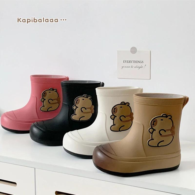 Bottes de pluie pour enfants, chaussures en caoutchouc imperméables, antidérapantes, chaussures de p