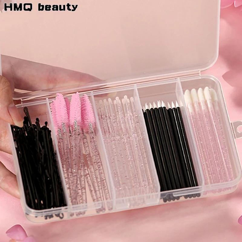 80 pièces ensemble de pinceaux de maquillage professionnel boîte sourcils cils lèvres brosses épingl