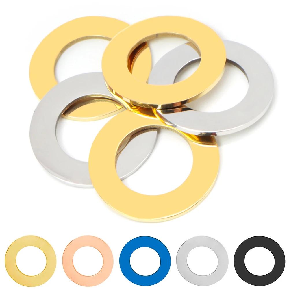 Étiquette vierge ronde polie miroir en acier inoxydable pour chien, bracelet, collier, bijoux, acces
