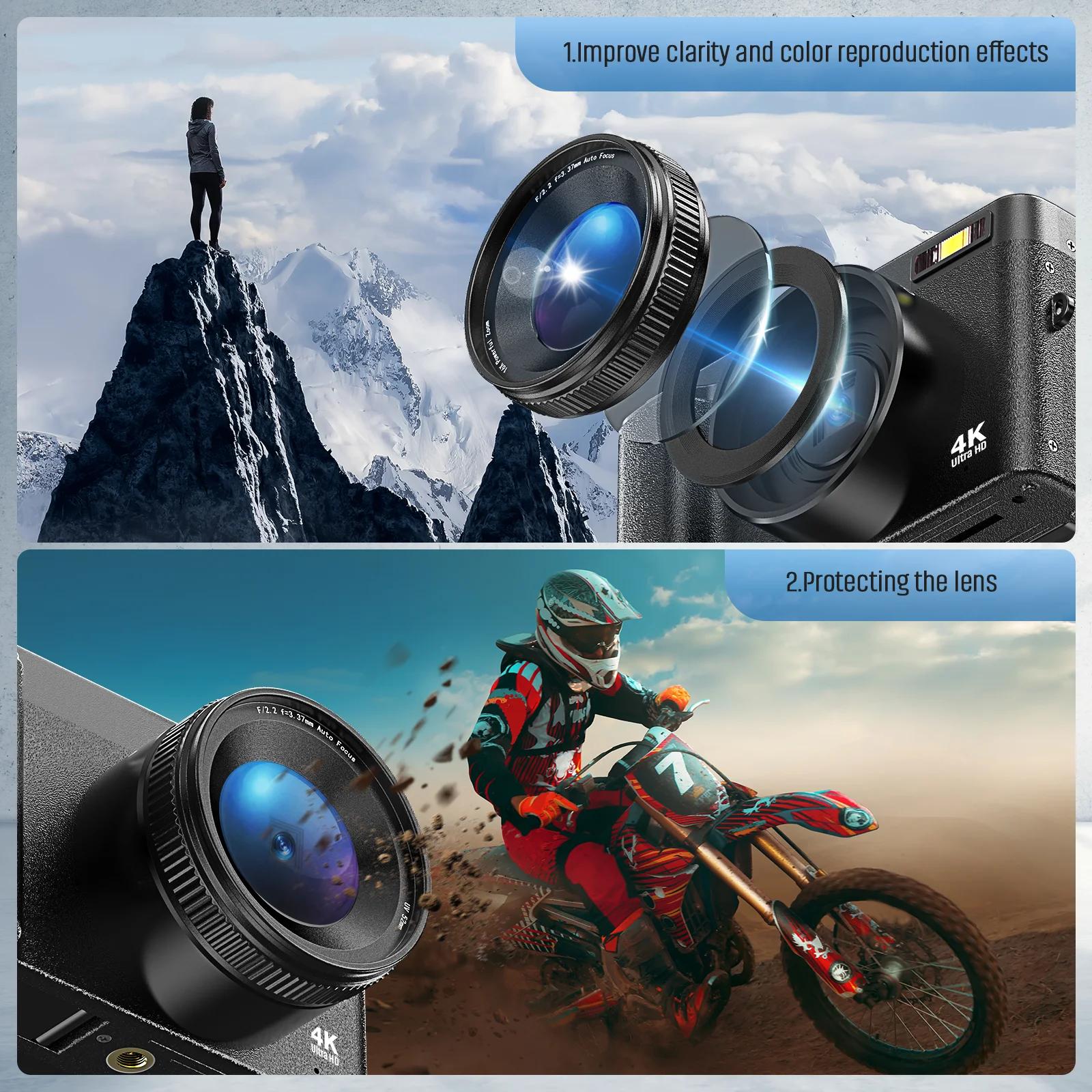Appareil photo numérique 4K, 48mp, Webcam Autofocu, enregistreur vidéo Vlog, caméras compactes, Rota
