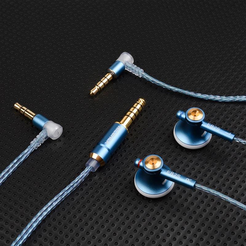 NICEHCK EB2S PRO 3.5/4.4mm prise Microphone à tête plate écouteurs HIFI filaire écouteur 15.4mm LCP