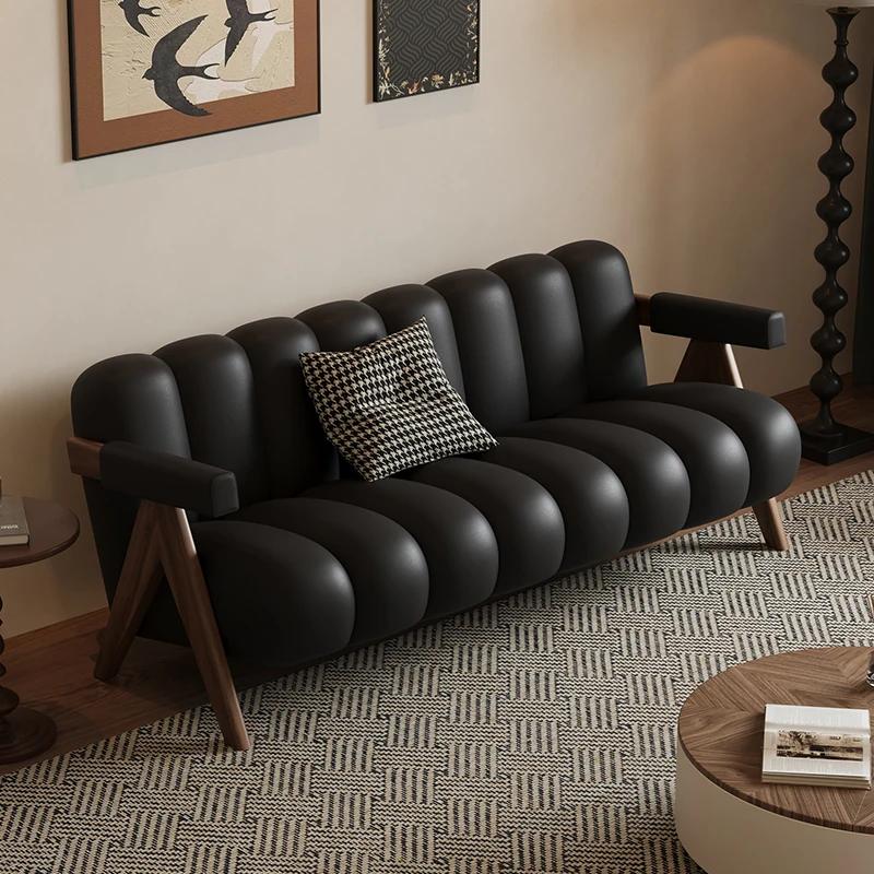 Support arrière salon canapés luxe européen concepteur moelleux canapés moderne minimaliste Divano L
