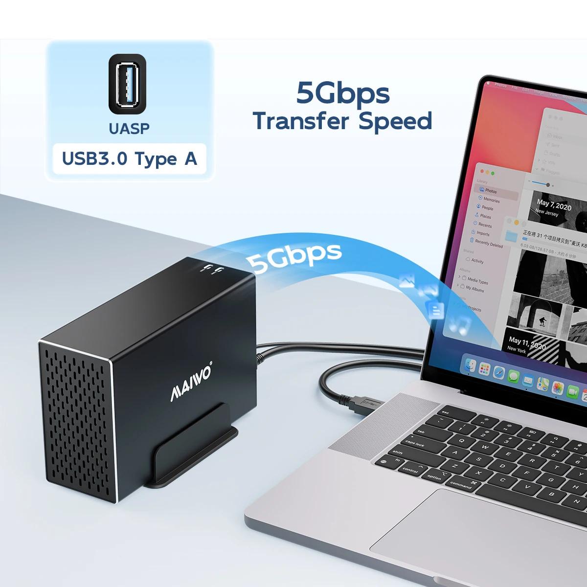 MAIWO-Boîtier de disque dur externe Tourists Bay, 4 RAID HD Array SATA vers USB 2.5, station d'accue