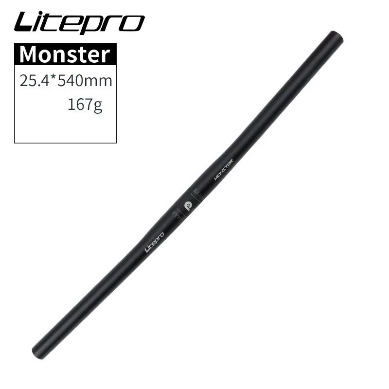 Litepro Monster vélo pliant horizontal 25.4*540/580mm guidon Ultra léger en alliage d'aluminium pièc