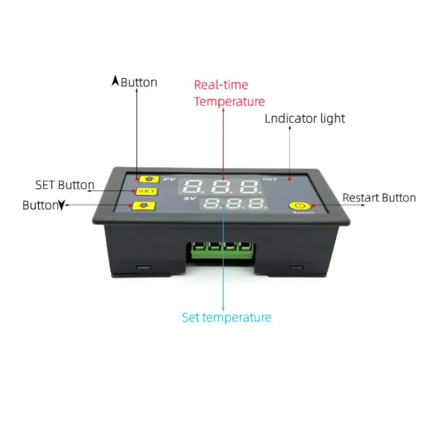 W3230 Régulateur de température numérique l'inventaire DC12/24V AC110-220V 20A ThermoandreHeating an