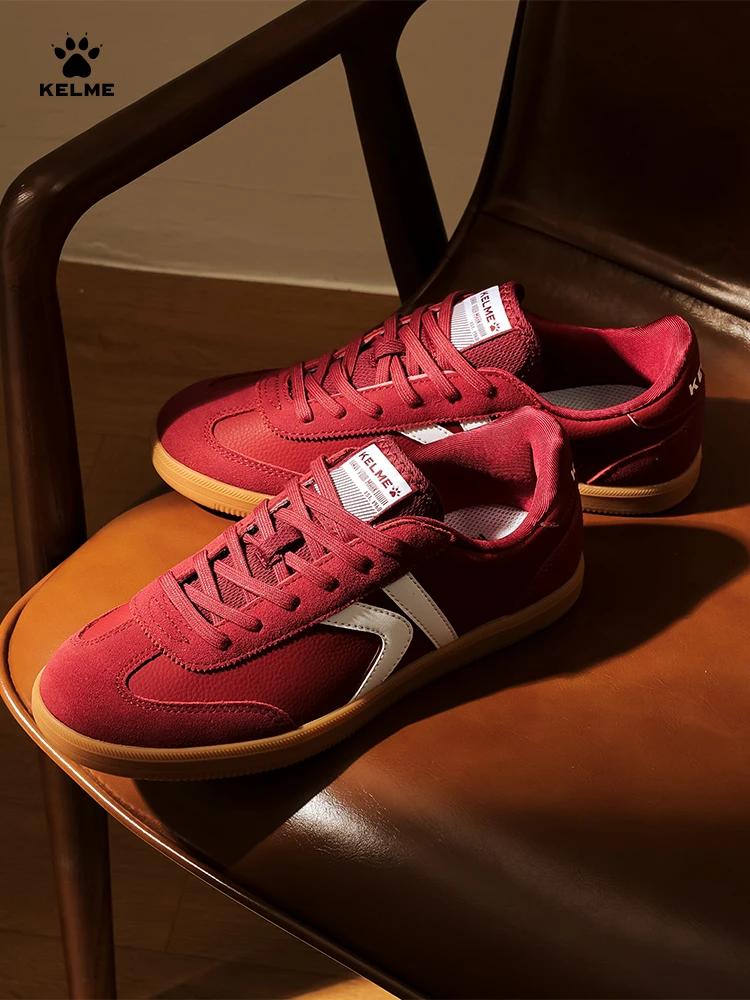 Chaussures d'entraînement Kelme allemandes - Baskets rétro légères blanches - Confortables pour fitness et plein air