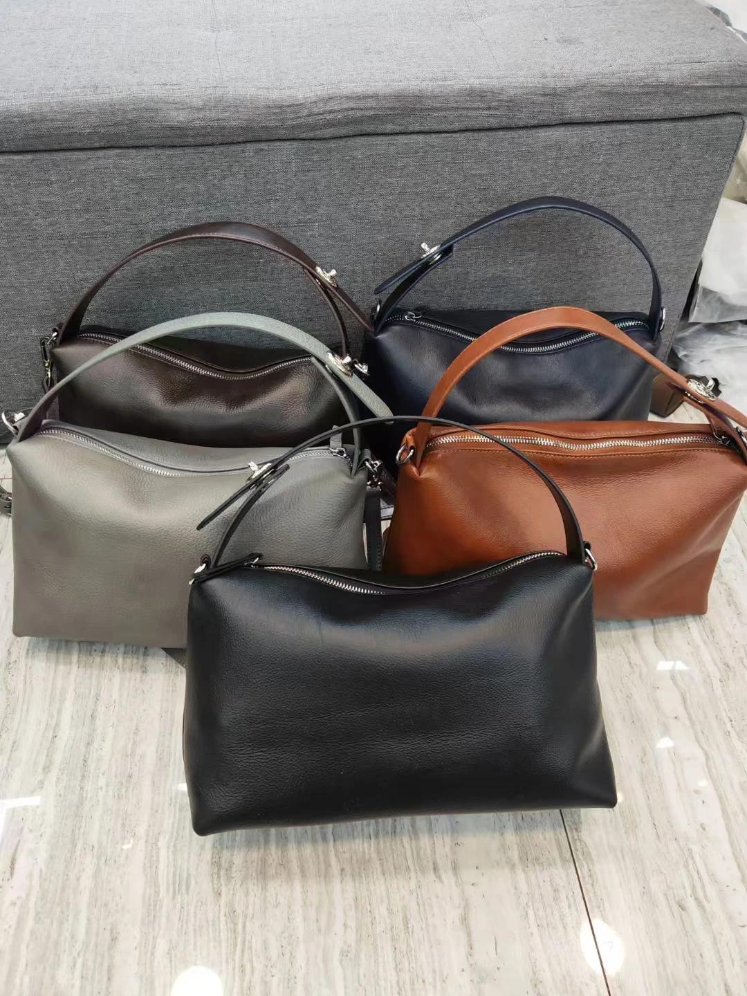 FIRMRANCH-Sac à main en cuir de vachette grande capacité pour femme, sac à main polyvalent, paresseu