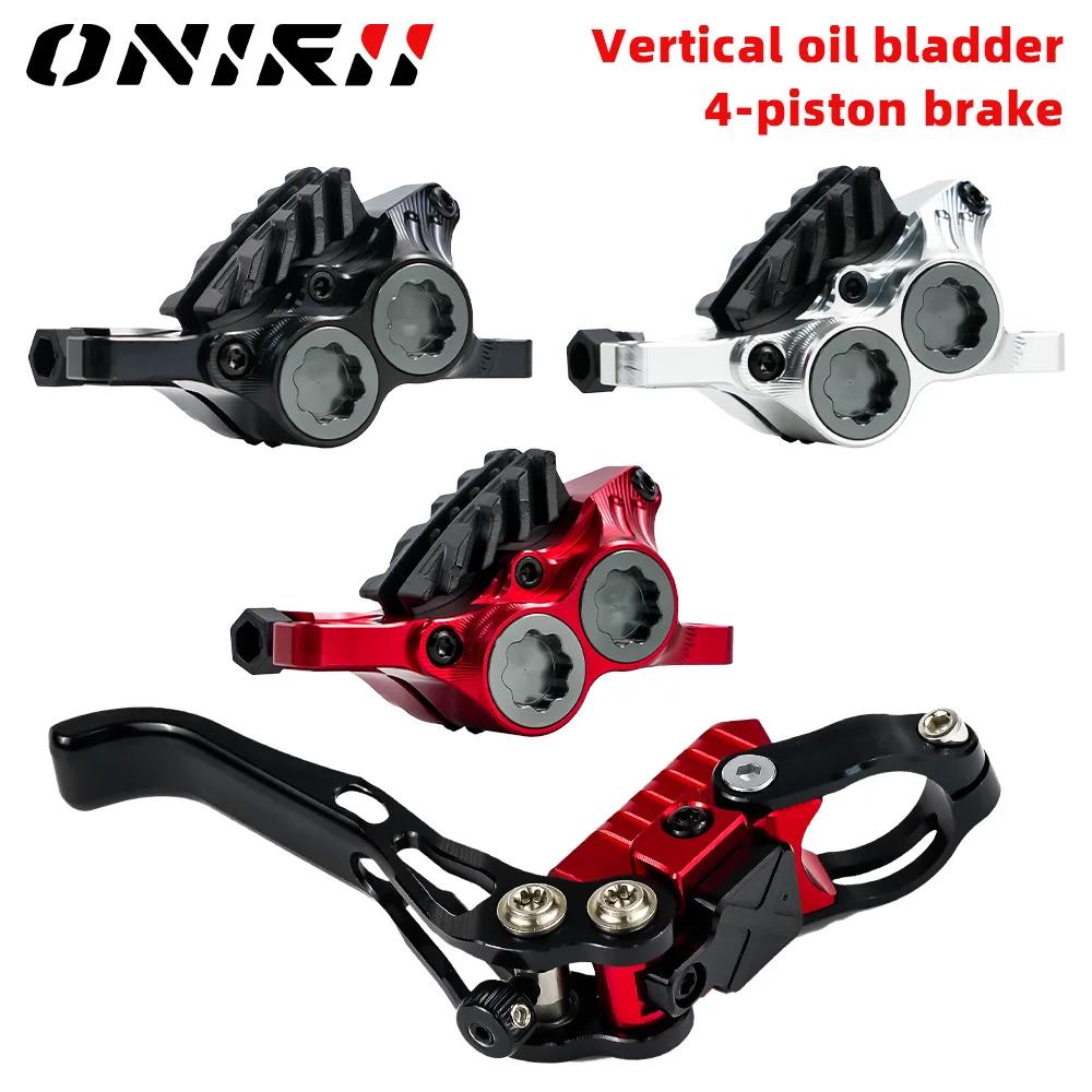 ONIRII-Freins à disque hydrauliques pour VTT, 4 pistons, intercalaires verticaux, disposition complè