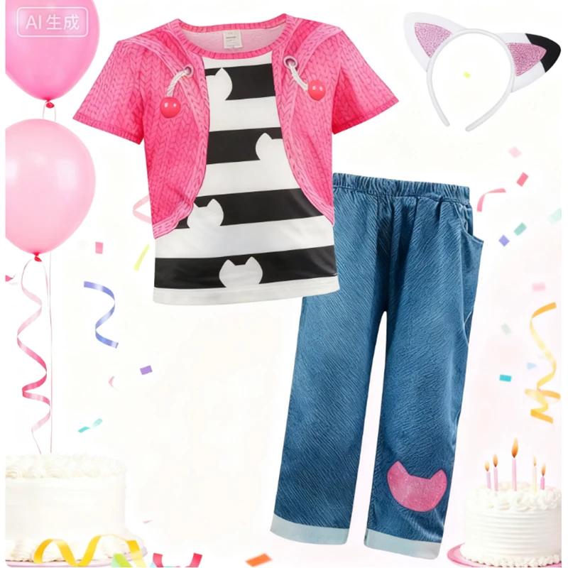 Costume enfant Gabby dessin animé imprimé T-Shirt + pantalon 2 pièces ensembles pour enfants carnava
