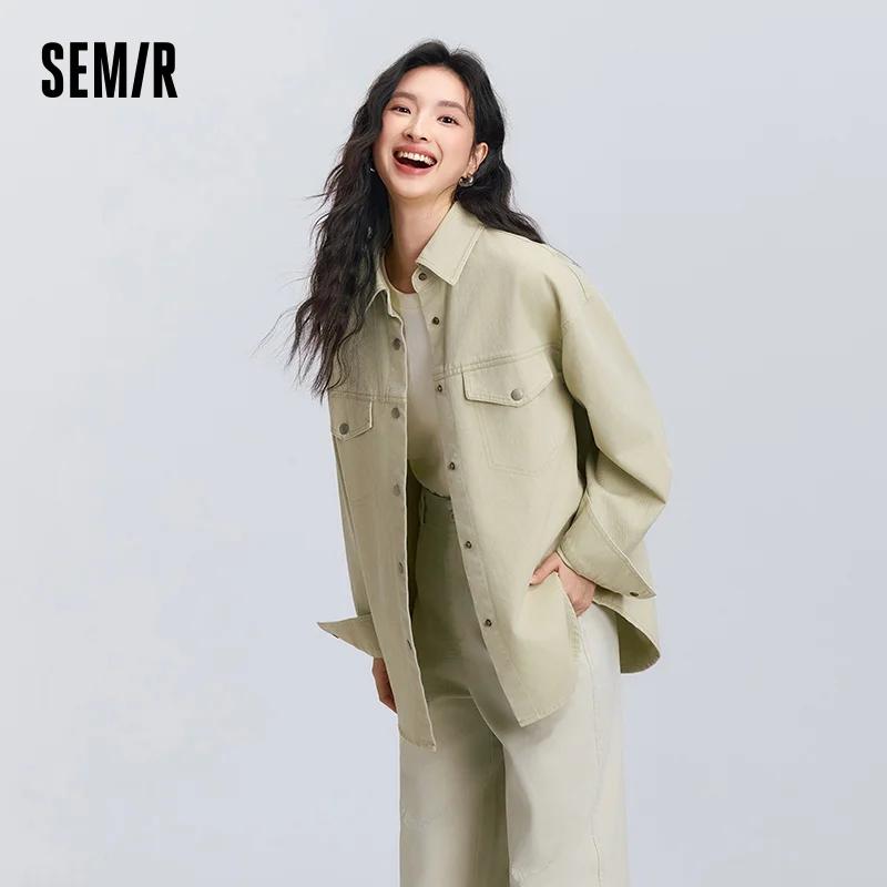 Chemise à manches longues pour femme Semir, mi-longue, oversize, nouvelle collection printemps 2025,