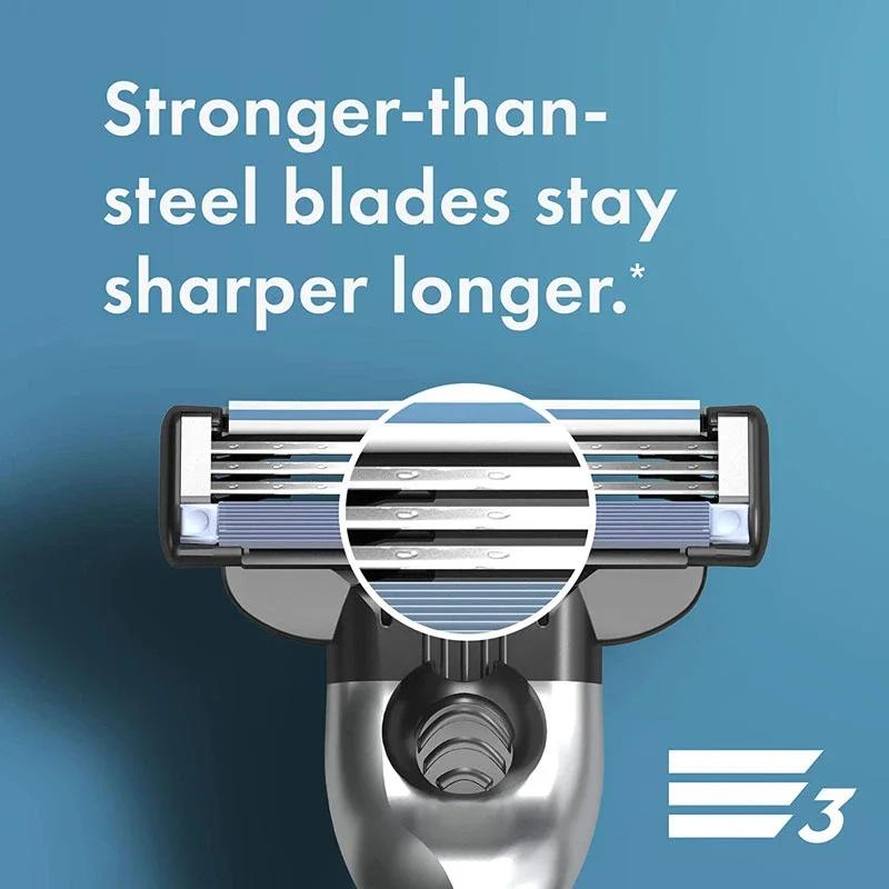 Gillette Mach 3 recharges de tête de rasoir cartouches avec bandes lubrifiées 3 couches lames de ras