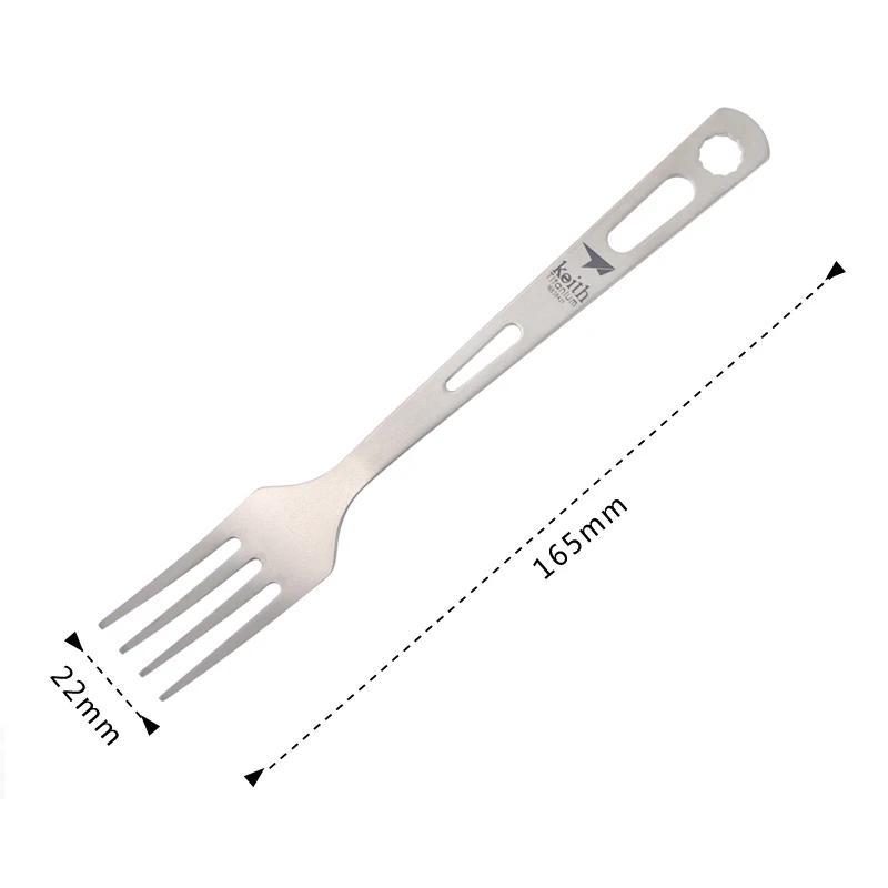 Pamono-Ensemble de cuisine en titane, couteau, fourchette, cuillère, portable, ultraléger, pique-niq