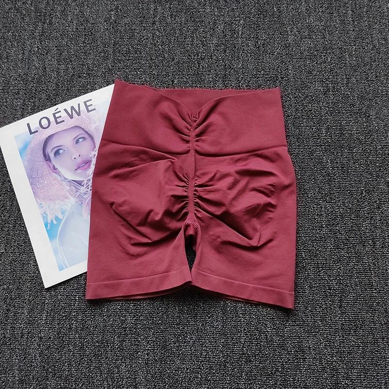 Peach – short de Yoga à haute élasticité, taille haute, pour gymnastique, levage des hanches, Fitnes