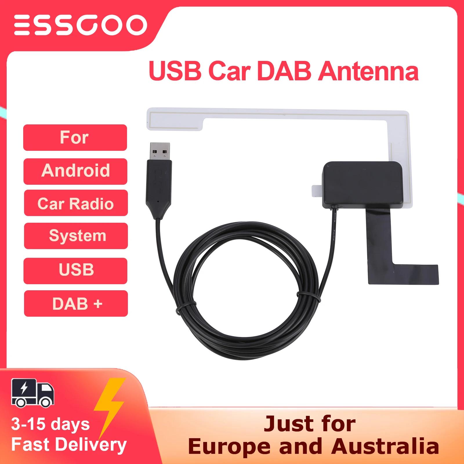 Antenne DAB USB pour autoradio Android, diffusion numérique DAB + boîtier de Radio, adaptateur récep