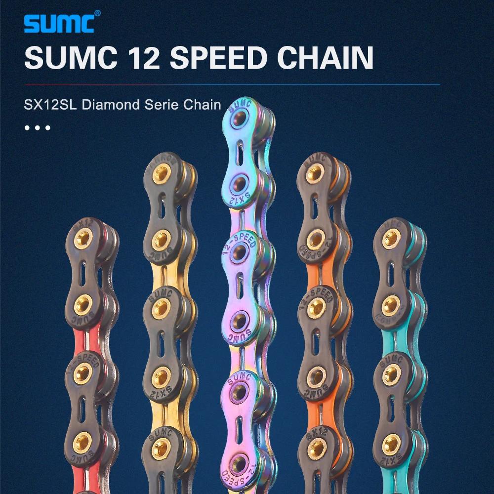 SUMC chaîne de vélo diamant 12 vitesses vtt vélo de route de montagne Ultra léger et Durable chaîne