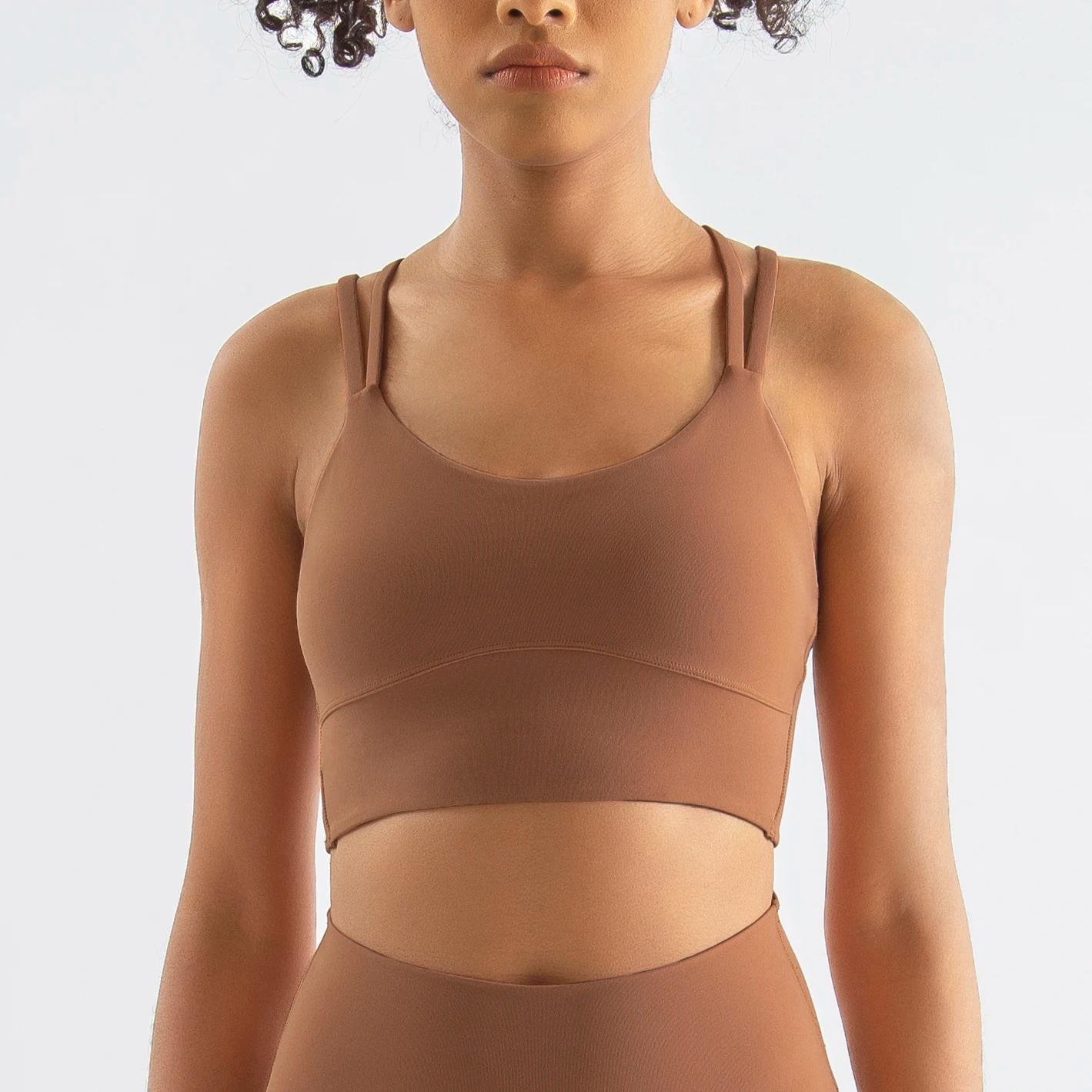 Soutien-gorge de sport SOISOU en nylon pour femme - Élastique et sexy pour yoga et fitness