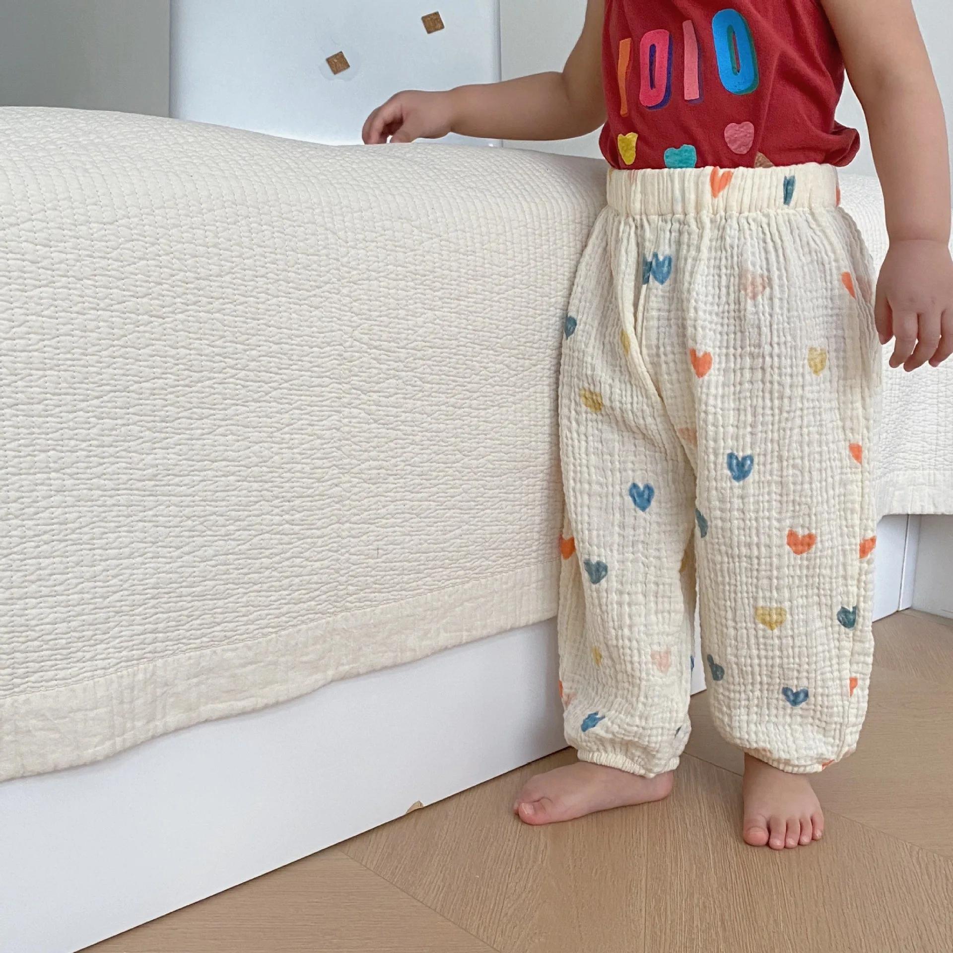 Nouveau créateur impression pantalon bébé unisexe mignon sarouel en plein air enfant en bas âge fill