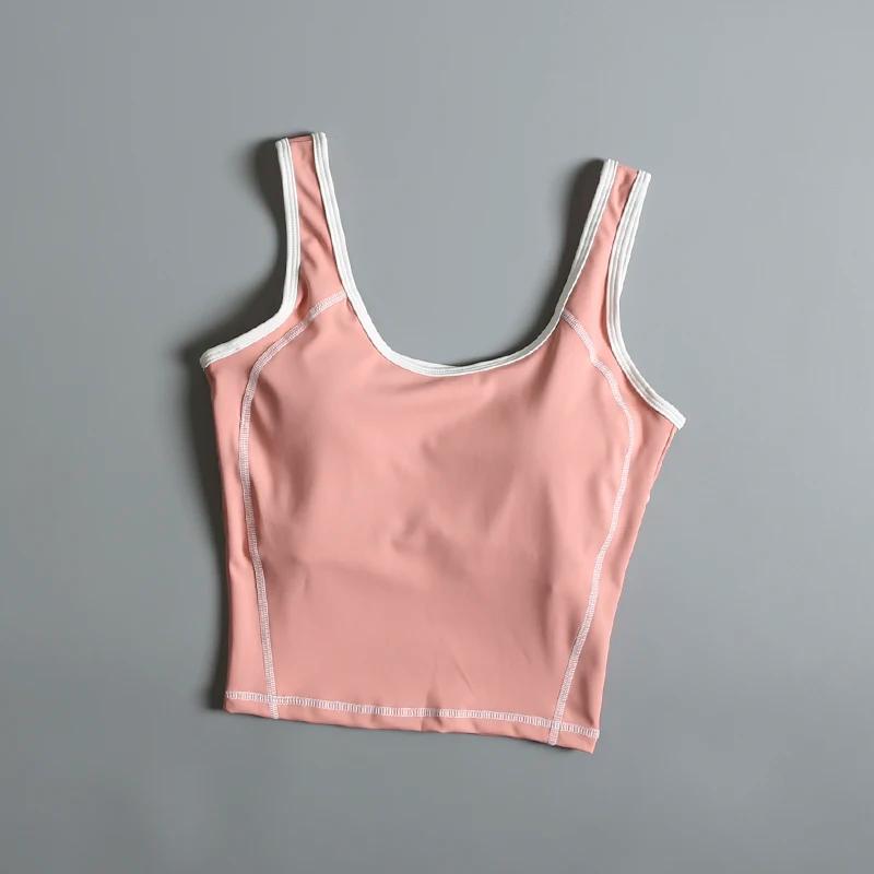 Soutien-gorge de sport pour femme, idéal pour l'été, avec dos élégant, gilet de yoga antichoc, à por