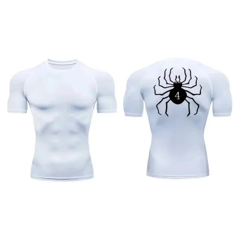 Anime Hunter x Hunter GYM Compression t-shirts course Fitness serré vêtements de Sport à manches cou