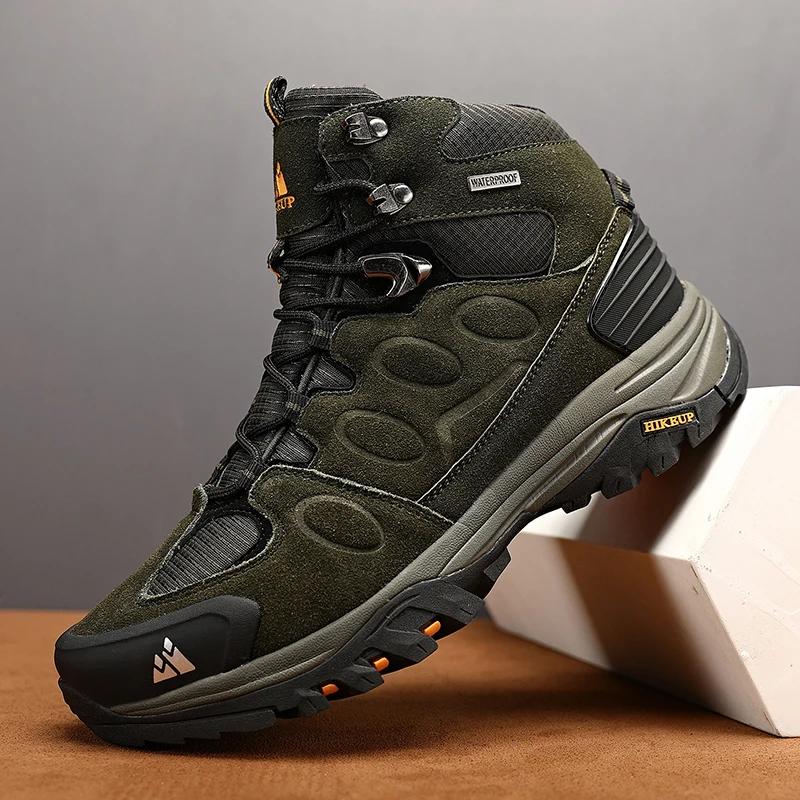 Bottes de randonnée hiver homme HIKEUP - Chaussures imperméables antidérapantes trekking