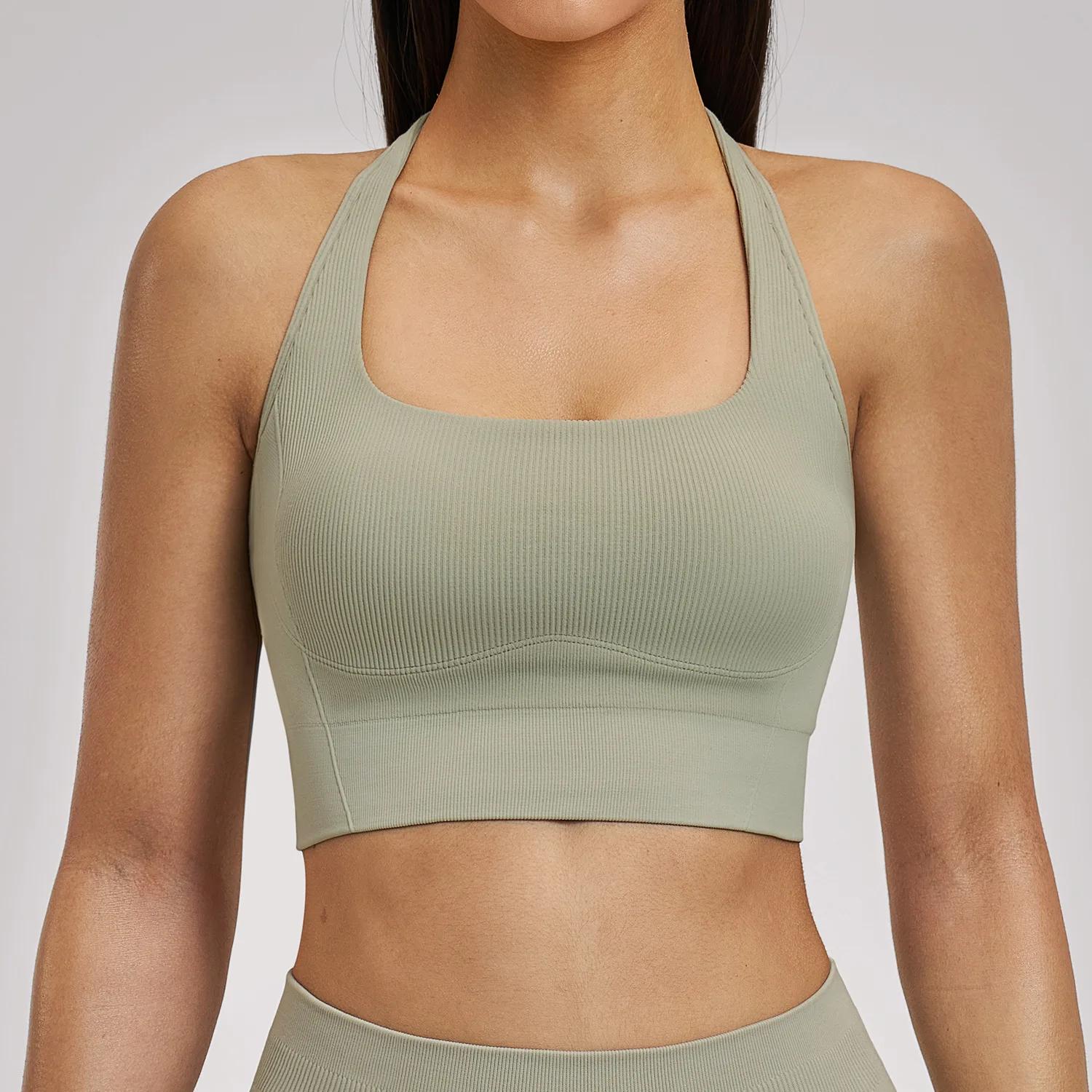 Soutien-gorge de sport respirant sans couture, anti-transpiration, pour femme, brassière de yoga ant