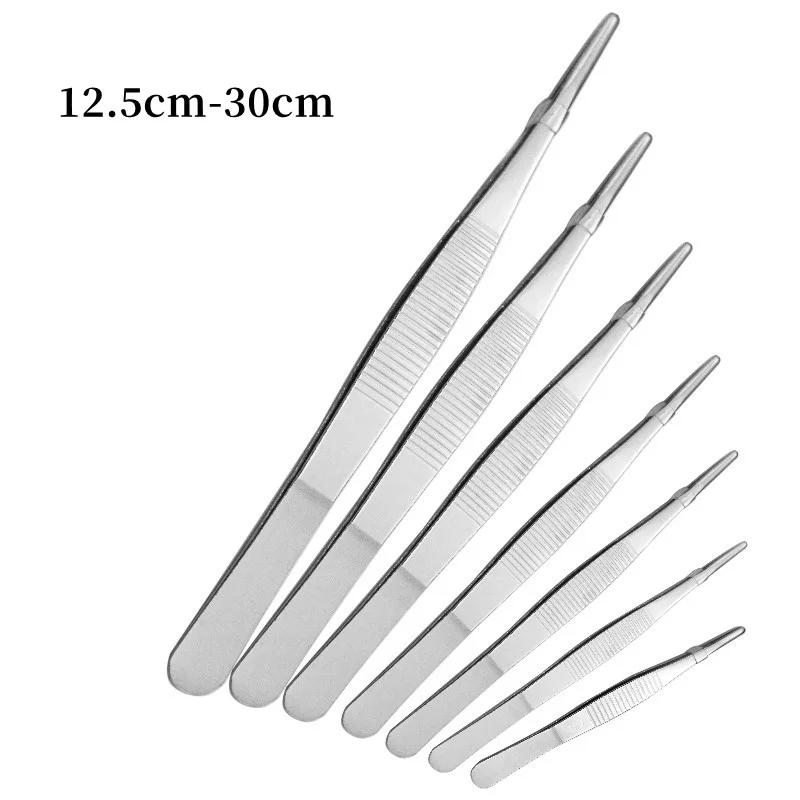 Pincettes médicales Anti-iode en acier inoxydable 430, pinces longues et droites 12.5cm-30cm, tête d