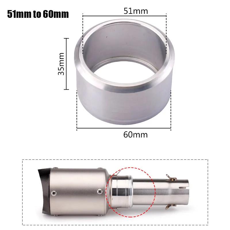 Adaptateur universel de silencieux d'échappement de moto, tuyau d'allongement de 51mm à 60mm 60mm à