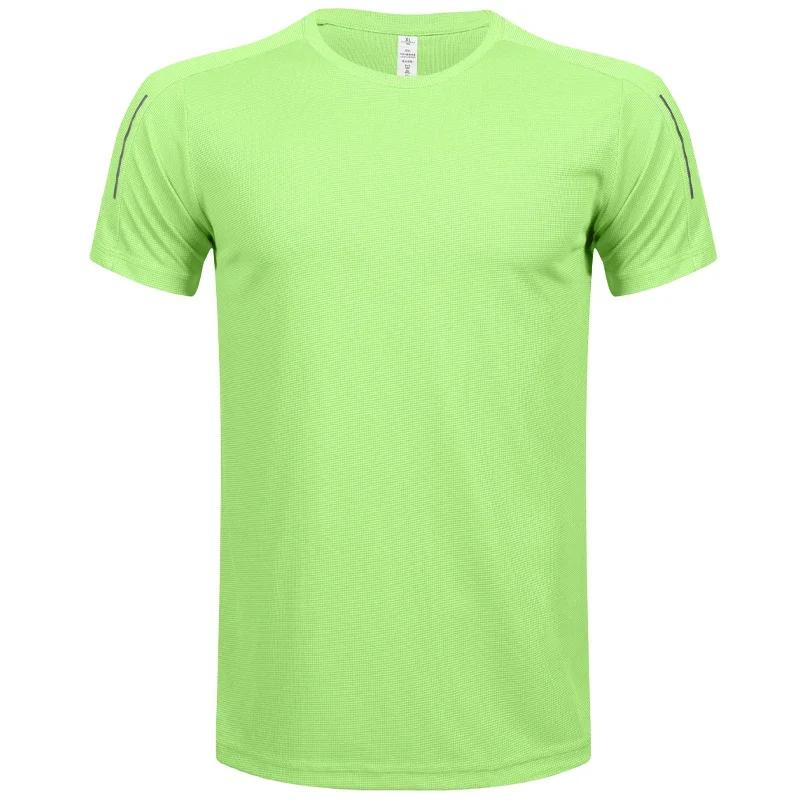 T-shirt de sport à manches courtes pour homme, vêtement de course, d'entraînement, de Fitness, à séc