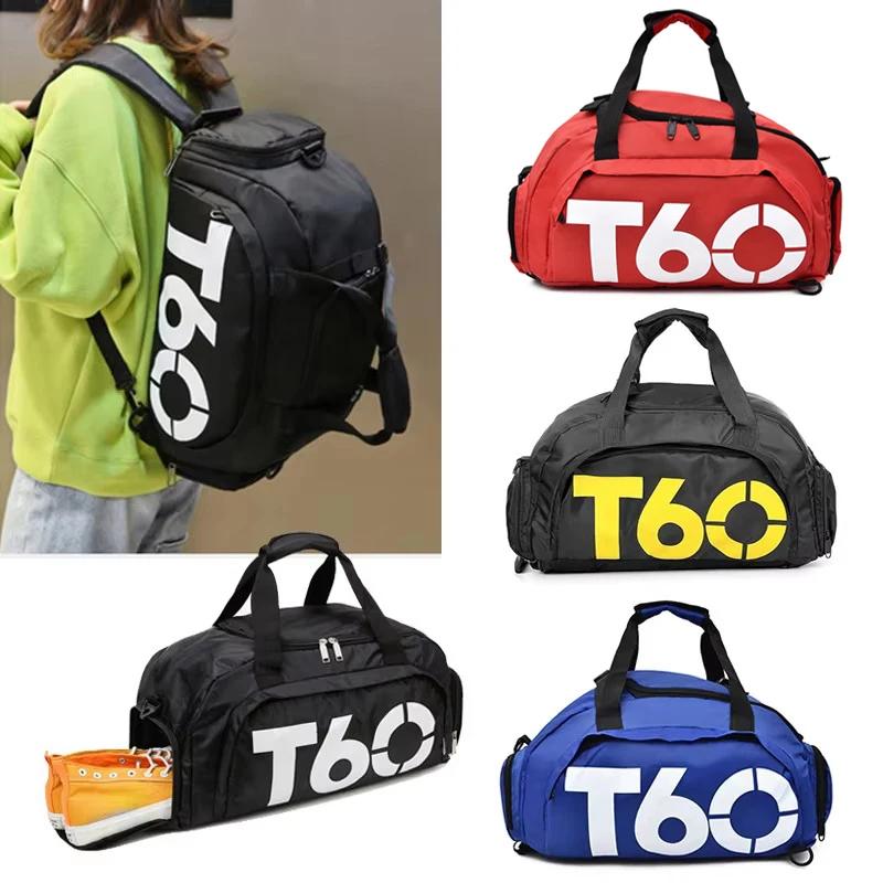 T60 sac de sport de sport femmes homme Fitness voyage sac à main en plein air chaussure épaule Duffl