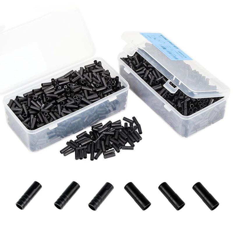 1000 pièces/boîte route vtt vélo 4mm 5mm vélo dérailleur changement de frein câble embout couvercle