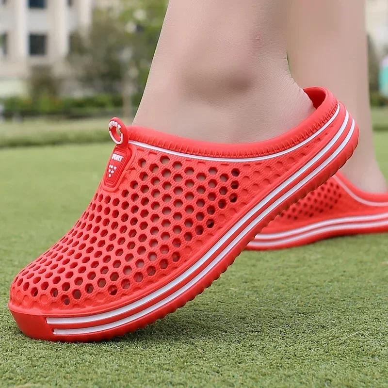Hommes chaussures plage pantoufles unisexe évider décontracté femmes plage sandale tongs chaussures