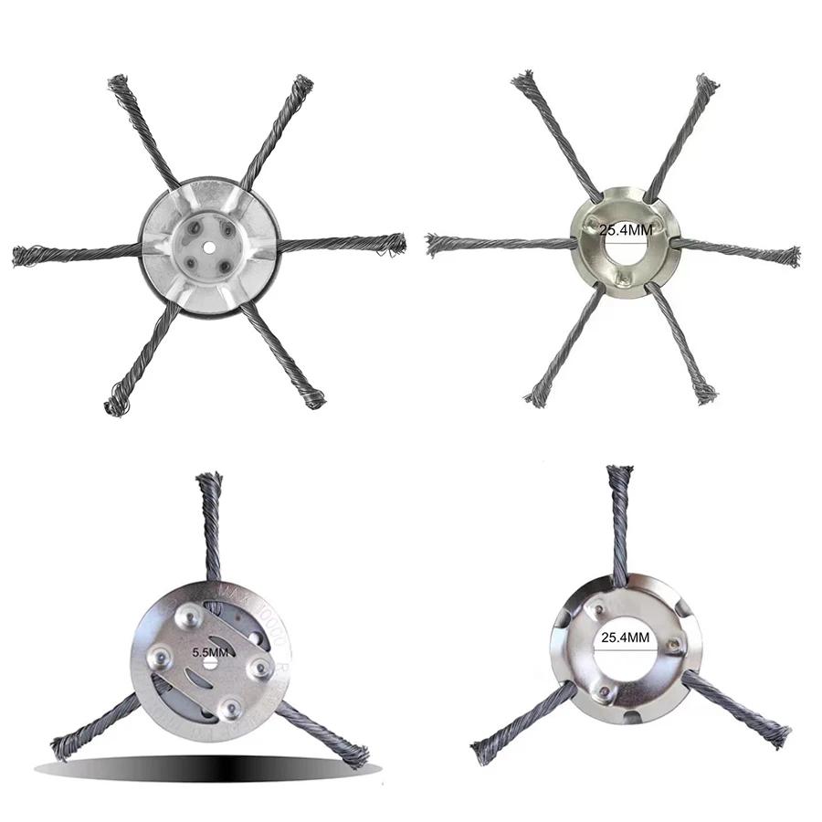 Tête de roue en fil d'acier, 15cm, 18cm, 20cm, 23cm, tête de coupe gazon, brosse universelle pour en