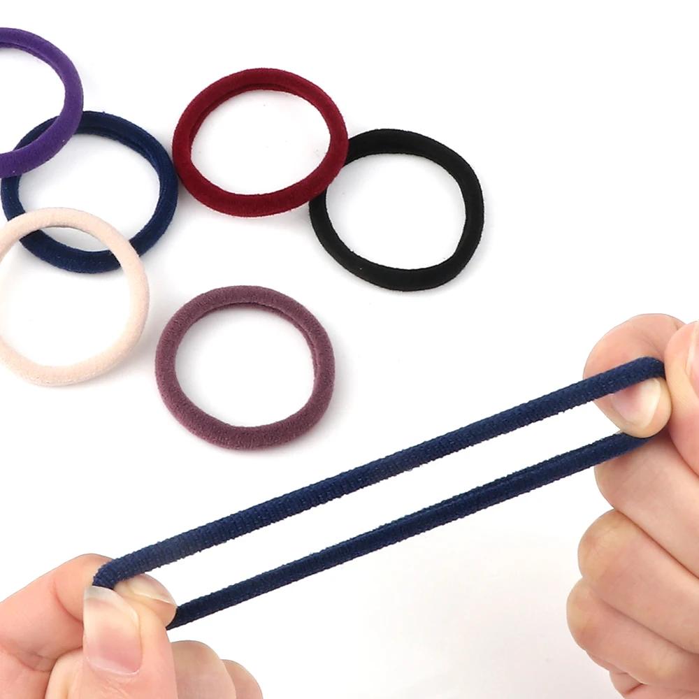 50 pièces femmes fille couleurs mélangées bandes de cheveux 4cm attaches de cheveux de base bandeau