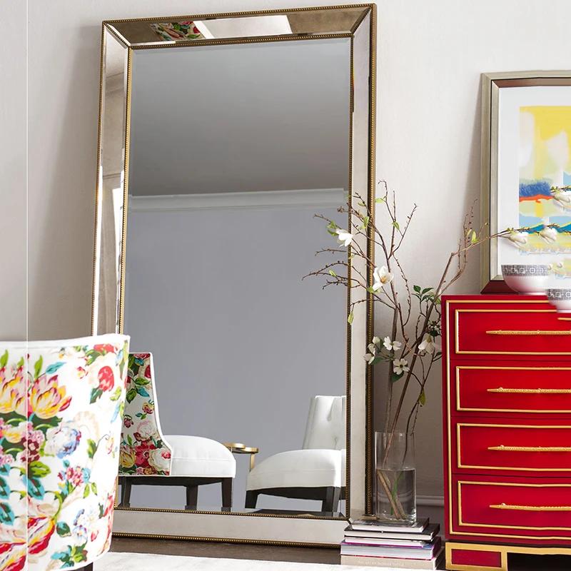 Miroir sur Pied de Style Français Book ine Longueur, Décoration Murale, Salon, Esthétique, Luxe, Vin