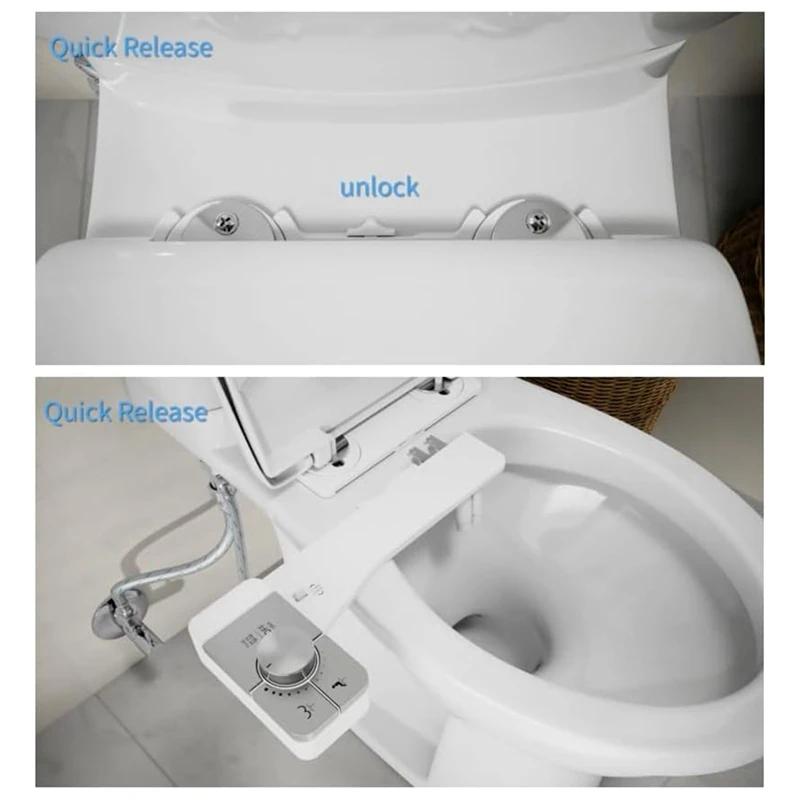 Accessoire de bidet pour siège de toilette, angle réglable, double buse, auto-nettoyant, bidet non é