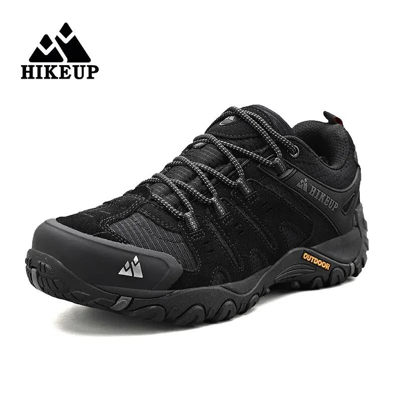 Chaussures randonnée homme HIKEUP cuir suédé - Baskets trekking résistantes à l'usure pour marche et chasse