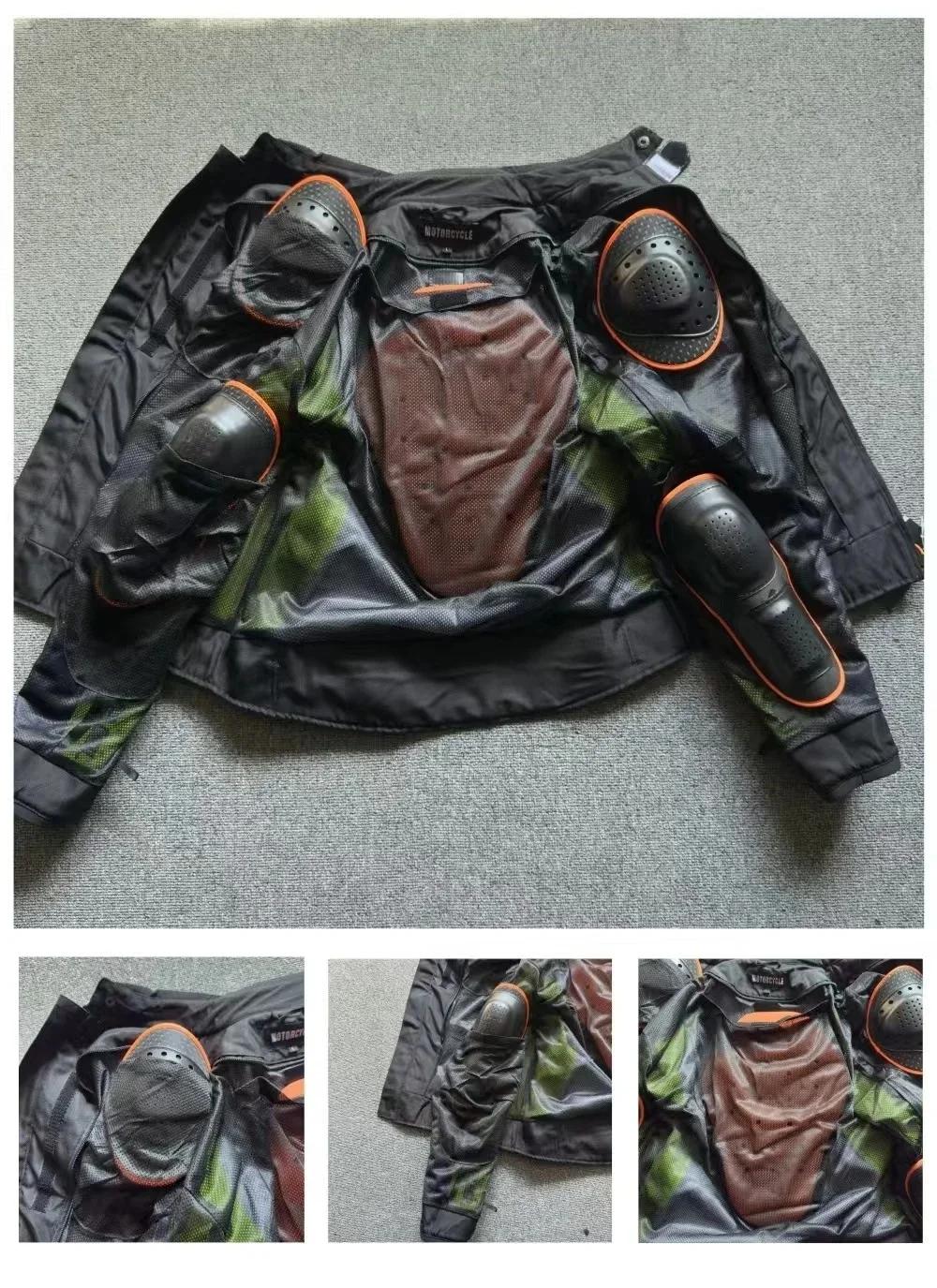 Veste de moto tout-terrain d'été Kawasaki brodée, combinaison de course anti-chute à réduction de vi
