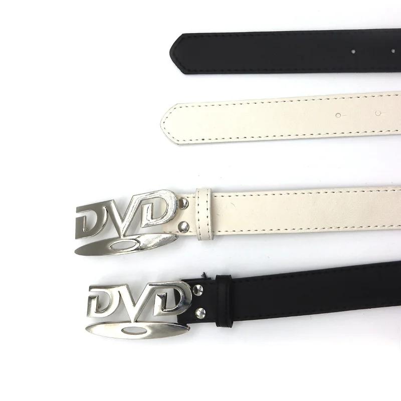 Ceinture à boucle DVD unisexe, Design nostalgique, décoration pour hommes et femmes, associée à une