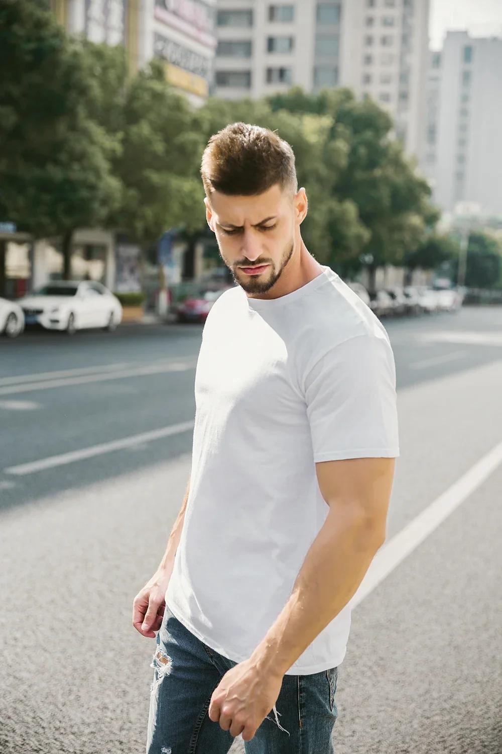 T-shirt Personnalisé 100% Coton pour Homme, Impression Avant et Arrière, Professionnel, Votre Propre