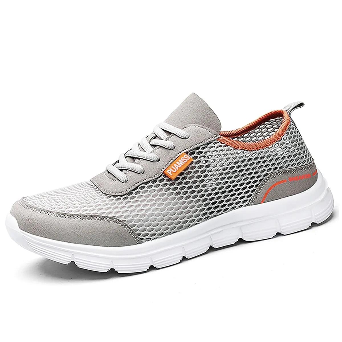 Baskets de course d'été pour hommes - Chaussures légères en maille respirante pour sport