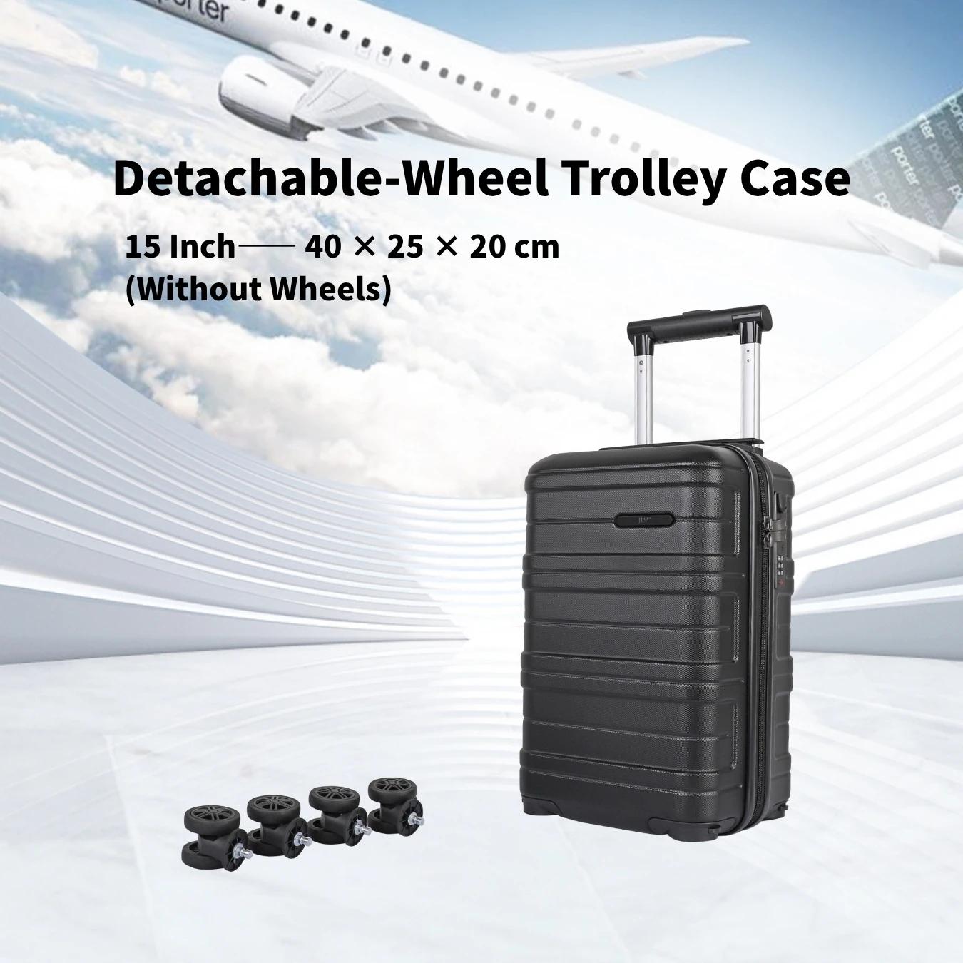 Valise cabine rigide JLY ABS avec roulettes pivotantes amovibles – Valises de cabine légères approuv