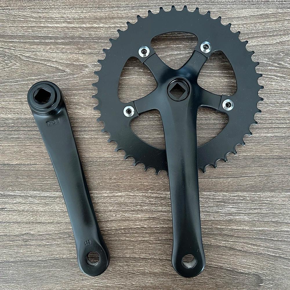Pédalier de vélo Vintage à vitesse unique, engrenage fixe, argent, roue dentée de vélo de route, 170