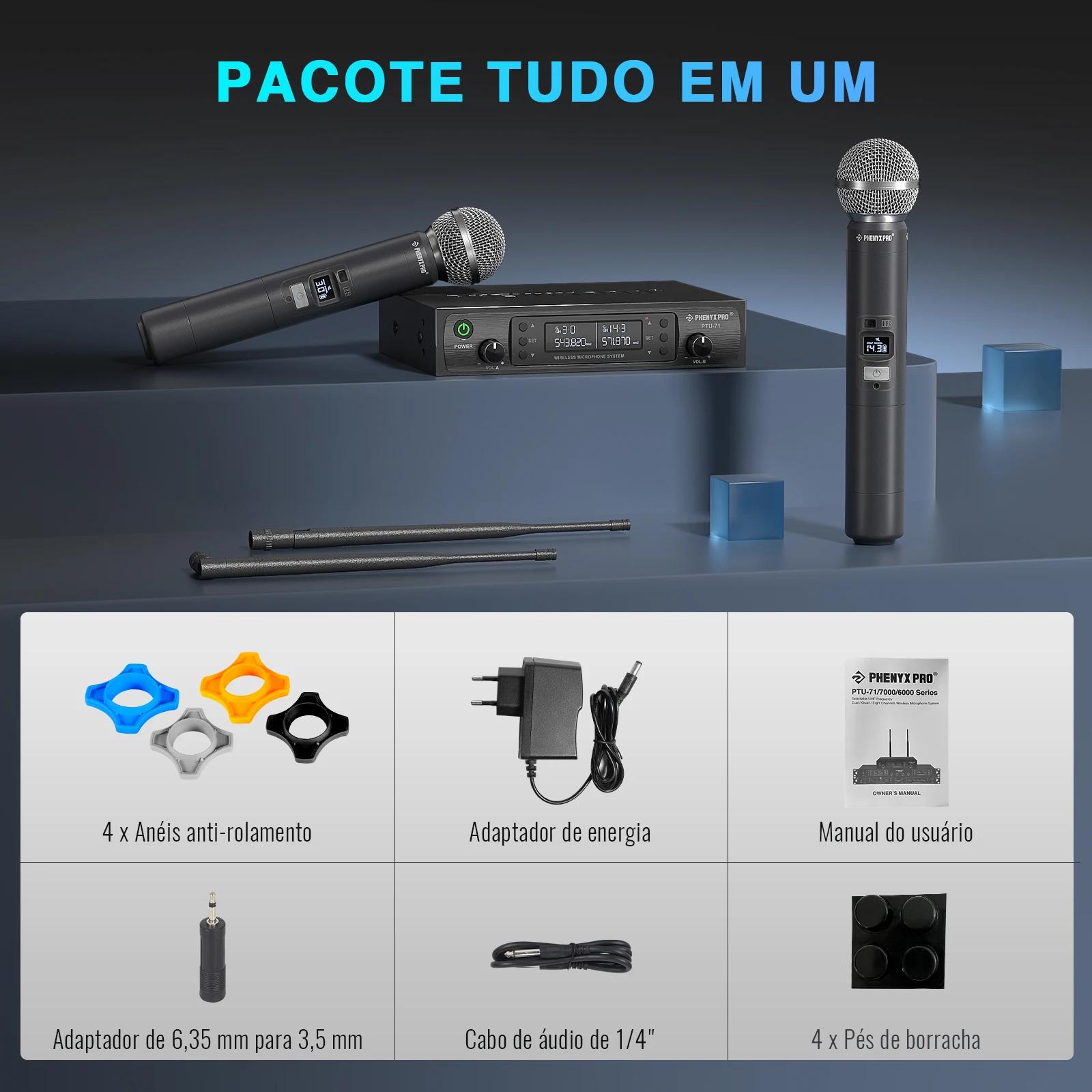 Phenyx-Système de microphone sans fil UHF pour touristes, professionnel, réglable, robuste, construc