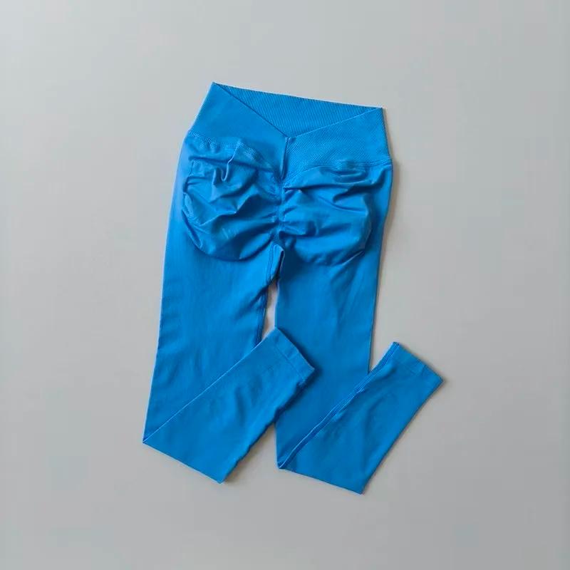 Pantalon de Yoga taille haute, Sexy, bout de pêche, sans couture, sport, Fitness, levage des fesses,