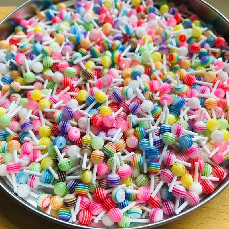 50pcs Miniature sucette/1:12 kawaii charme pour ongles, artisanat, bijoux/mignon 3D goujons charmes