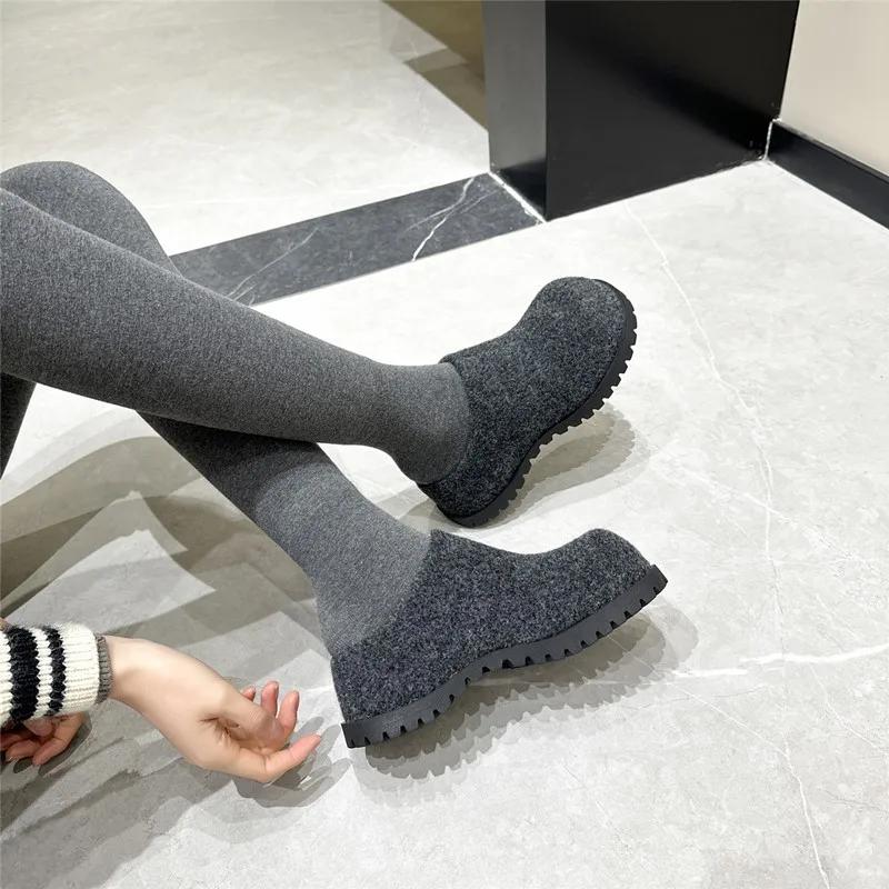 Chaussons d'extérieur pour femmes automne-hiver 2026, nouvelles pantoufles compensées à plateforme,