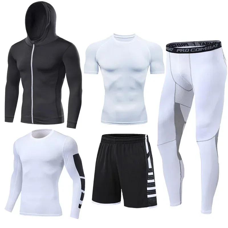 Survêtement de course homme - Ensemble fitness compression - Protection éruptions cutanées Lycra